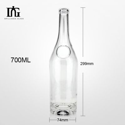 Impression par sérigraphie et galvanoplastie Bouteille en verre de 500 ml pour boissons alcoolisées