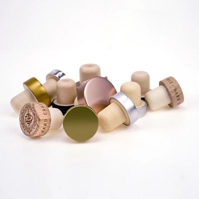 Couvercles de vin en bois et en caoutchouc OEM/ODM pour bouteille