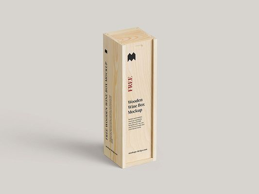 Boîte de papier d'emballage de bouteille de vin rouge en cuir unique Boîte cadeau de vin en bois sur mesure