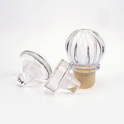 Logo personnalisé Bouchon de liège en verre cristallin pour vodka tequila Bouteille de whisky fournie gratuitement