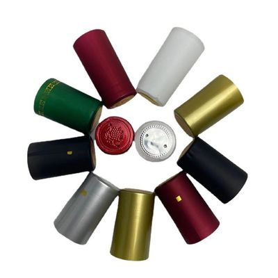 Sélection de forme ronde Pvc claire du cou bande rétractable Manche pour bouchon de bouteille personnalisé
