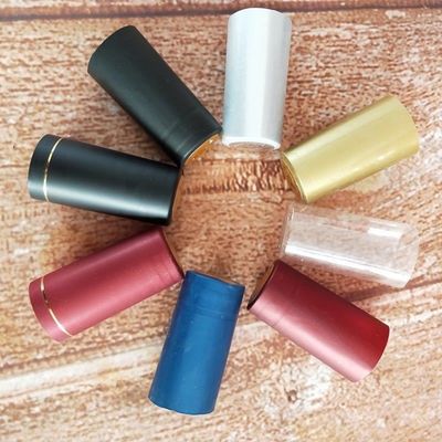 Sélection de forme ronde Pvc claire du cou bande rétractable Manche pour bouchon de bouteille personnalisé