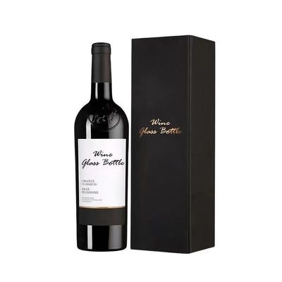 Boîte en bois en cuir en PU à bouteille unique pour l'emballage du vin rouge, du whisky, de la vodka, du gin et du rhum