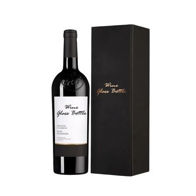 Forme personnalisée gravée double boîte d'emballage de vin rouge en cuir PU pour l'artisanat