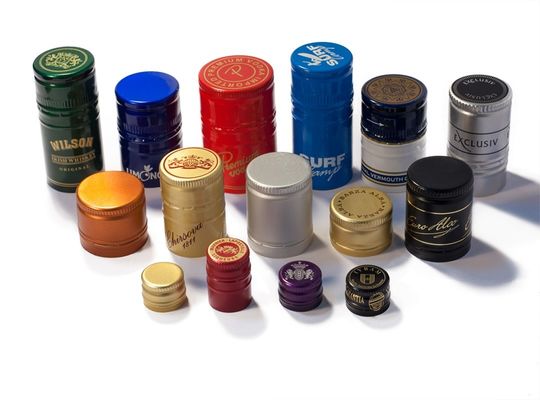Plastique Aluminium PVC enduits thermiquement rétrécissants Film pour bouteille de whisky personnalisée de forme ronde