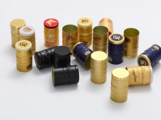 Plastique Aluminium PVC enduits thermiquement rétrécissants Film pour bouteille de whisky personnalisée de forme ronde