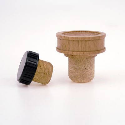 14 mm 19 mm 22,5 mm T-top en bois naturel bouchon de bouteille de vin en liège avec logo personnalisé