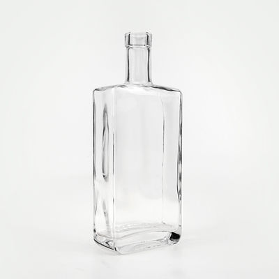 OEM/ODM Acceptable 50 ml 100 ml 200 ml 500 ml Bouteille en verre de vin carré Pour le cognac Vodka Whisky