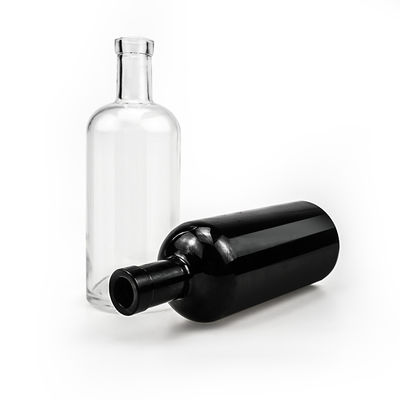 Bouteille d'emballage de whisky et de vodka transparente de 700 ml avec liège en aluminium