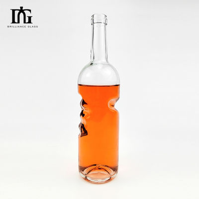 750 ml bouteille de verre vide clair pour le cognac et les liqueurs