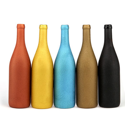 Bouteille de vin en verre mat personnalisé 750ml 50cl 75cl pour la glace ronde