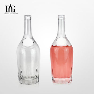 OEM/ODM Acceptable 750 ml 1000 ml Bouteille en verre transparent pour les liqueurs de vin rouge Vodka mousseuse