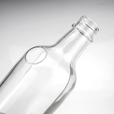 Bouteille en verre transparent avec capuchon à vis de capacité 500 ml/750 ml/1L Collier Matériau en verre