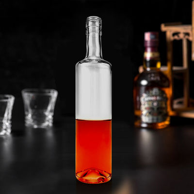 Forme personnalisée 700ml 750ml 1000ml Corps en verre Vodka Liquor Gin Bouteille de whisky vide pour votre