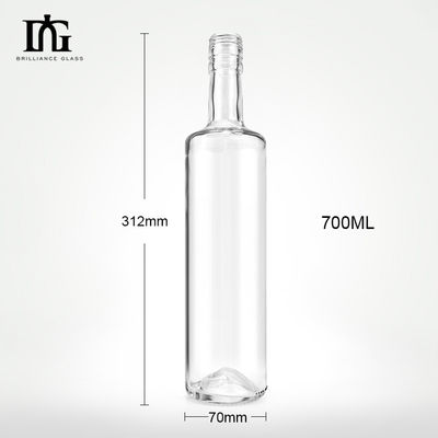 Forme personnalisée 700ml 750ml 1000ml Corps en verre Vodka Liquor Gin Bouteille de whisky vide pour votre