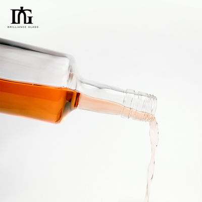 Forme personnalisée 700ml 750ml 1000ml Corps en verre Vodka Liquor Gin Bouteille de whisky vide pour votre