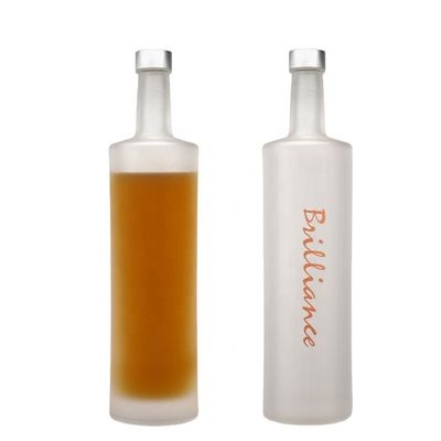 750 ml bouteille à cou long en verre peint bleu Liquore Whiskey Vodka Bouteille pour boisson