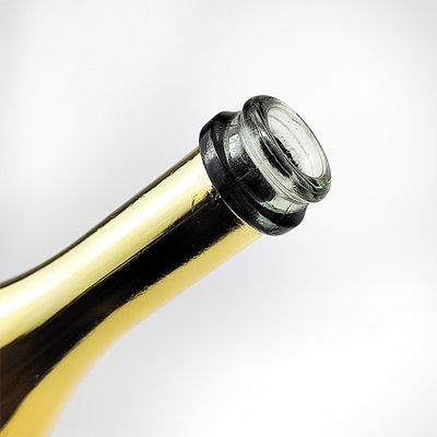 Bouteille en verre avec gravure à goutte à goutte et électroplaté en or 500 ml/700 ml/750 ml Capacité