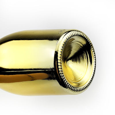 Bouteille en verre avec gravure à goutte à goutte et électroplaté en or 500 ml/700 ml/750 ml Capacité