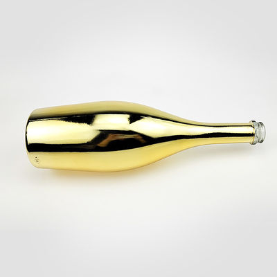 Bouteille en verre avec gravure à goutte à goutte et électroplaté en or 500 ml/700 ml/750 ml Capacité