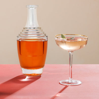 Bouteille en verre de conception unique de 200 ml pour le rhum, le whisky, la vodka et le liège.
