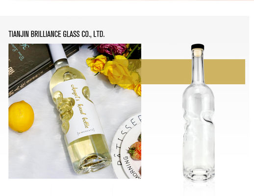 Bouteille de vodka en verre foncé mat pour les spiritueux et le vin