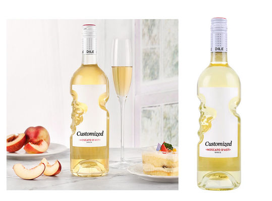 Bouteille de vodka en verre foncé mat pour les spiritueux et le vin
