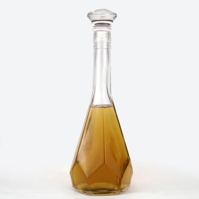 Vodka 500 ml Bouteille de whisky spiritueux en verre bleu avec bouchon au liège et vis
