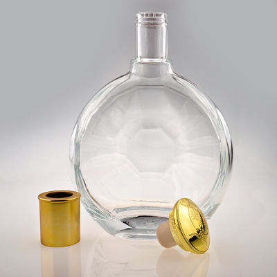 500 ml 700 ml 750 ml Bouteilles en verre pour le traitement de la surface de gel Gin Vodka Whiskey Liquor Spirit