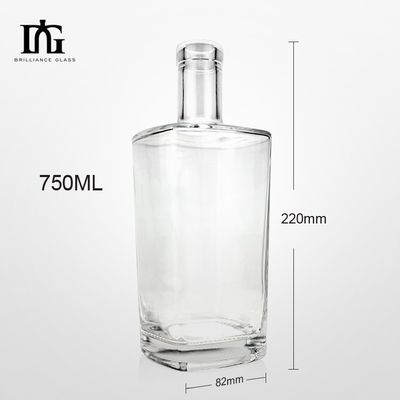 750 ml bouteille en verre de vin rouge clair avec liège pour OEM / ODM acceptable et de conception