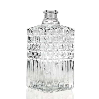 OEM/ODM Acceptable Bouteille de verre écologique de 500 ml carré pour le whisky et la beauté