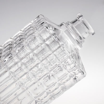 OEM/ODM Acceptable Bouteille de verre écologique de 500 ml carré pour le whisky et la beauté