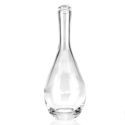 Bouteille en verre transparent de 500 ml pour le gin, le whisky, le rhum et les spiritueux