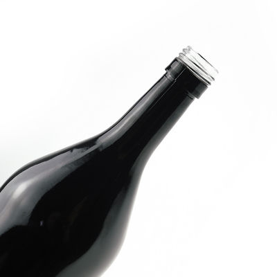 Bouteille vide en verre peint en noir pour le whisky Vodka 500 ml 1.75L Bouteille à bouchon à vis