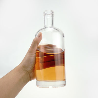 700 ml 750 ml 1000 ml Bouteille en verre de forme ronde pour les liqueurs et boissons