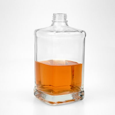 Acceptable Logo du client Bouteille de rhum en verre 500 ml 750 ml Type de scie de fermeture