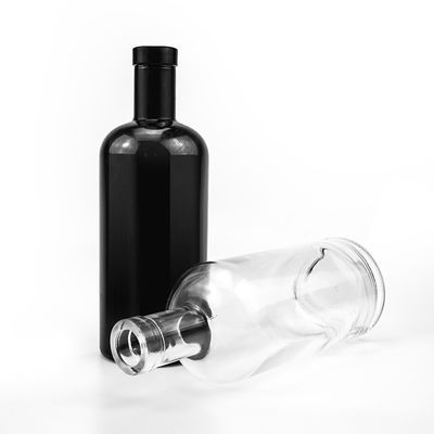 Bouteille de verre vide ronde pour vodka et whisky de 700 ml de capacité