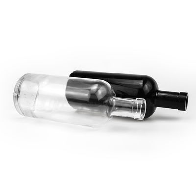 Bouteille de verre vide ronde pour vodka et whisky de 700 ml de capacité