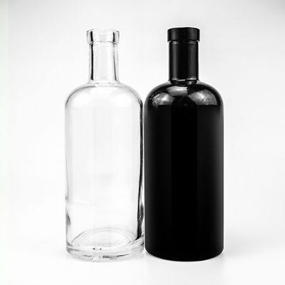 Bouteille de verre vide ronde pour vodka et whisky de 700 ml de capacité