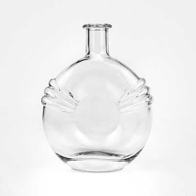 500 ml 700 ml bouteille en verre clair avec bouchon de bouchon pour le brandy acceptable OEM / ODM Unique