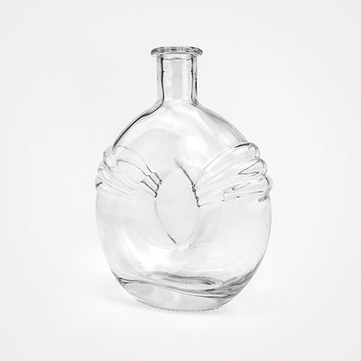 500 ml 700 ml bouteille en verre clair avec bouchon de bouchon pour le brandy acceptable OEM / ODM Unique