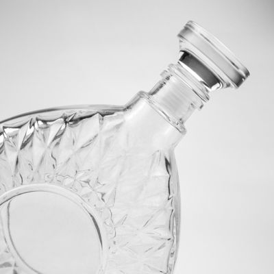 Logo du client acceptable 750 ml 75 cl Bouteille en verre transparent pour alcools et boissons