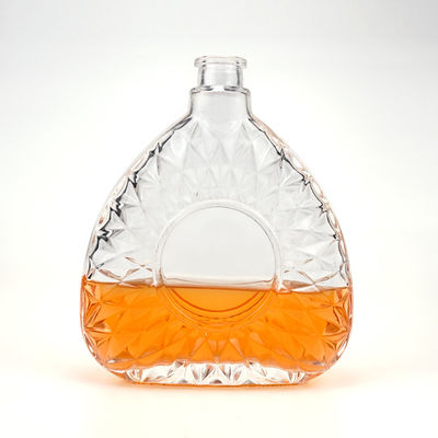 Logo du client acceptable 750 ml 75 cl Bouteille en verre transparent pour alcools et boissons