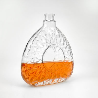 Logo du client acceptable 750 ml 75 cl Bouteille en verre transparent pour alcools et boissons