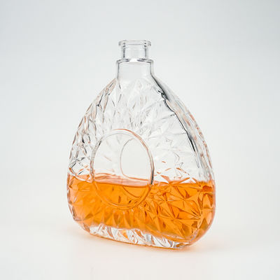 Logo du client acceptable 750 ml 75 cl Bouteille en verre transparent pour alcools et boissons