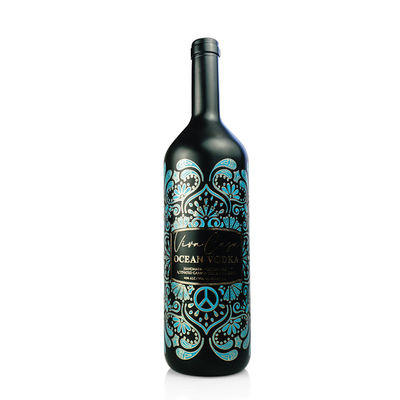 Impression personnalisée du logo Emballage privé Morte découpée en relief Étiquettes de bouteille de vin rouge de mariage privé