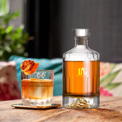 Matériau du collier en verre 500ml 700ml 750ml 1 litre Bouteilles d'alcool vides avec bouchon de liège à vis