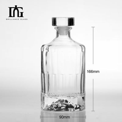 Matériau du collier en verre 500ml 700ml 750ml 1 litre Bouteilles d'alcool vides avec bouchon de liège à vis