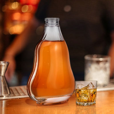 Acide Etch Surface Manipulation 500 ml Bouteille de verre transparent pour la vodka Brandy Whiskey