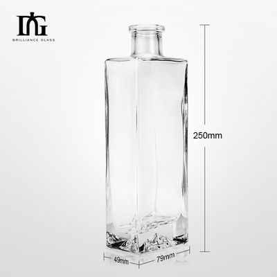 OEM/ODM Acceptable Bouteille en verre carré de 500 ml pour boissons alcoolisées